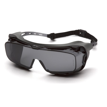 Pyramex Cappture, Safety Glasses, Anti-Fog & Anti-Scratch, Gray Lens, Grey Frame, Full-Frame S9920STMRG
